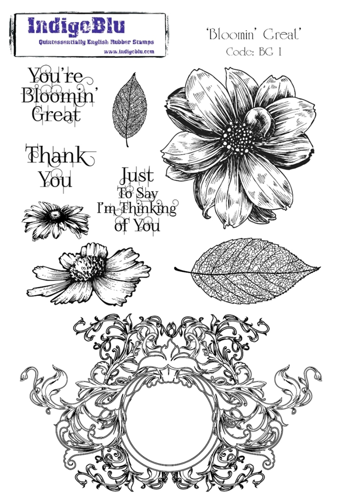 Bloomin' Great A5 Red Rubber Stamp